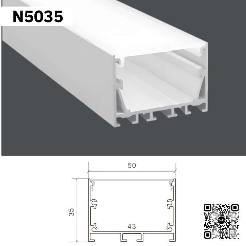 Thanh Nhôm Định Hình Lắp Nổi 2 Mét | N5035